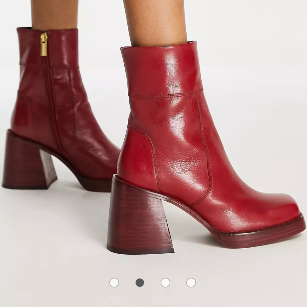 ASOS Red Ankle Boots